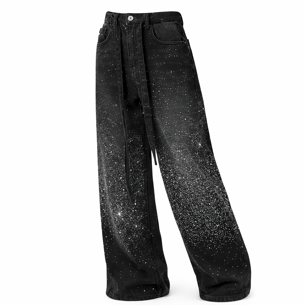 Rhinestone Denim Jeans